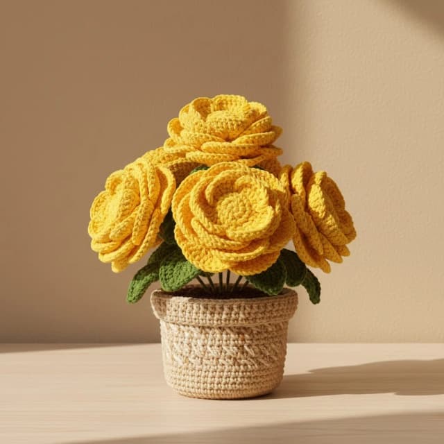 Flor em Amigurumi 3