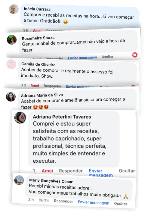 Depoimentos de clientes satisfeitas